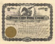 Montana Copper Mining Co. - Stock Certificate - Mining Stocks picture
