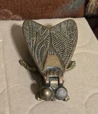 Vtg Art Brass Metal Table Fly Insect Bug Ashtray picture