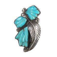 Felicita Eustace Cochiti (1927-2016)  Silver and carved turquoise pendant/ pin picture
