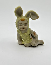 Vintage 1940's Sugar Bunny Baby Yello with Pink Butterfly Easter Bunny picture