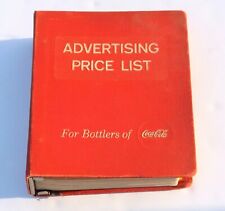 VINTAGE 1966 COCA-COLA ADVERTISING PRICE LIST BINDER BOOK CHAPMAN ROOT MUSEUM picture