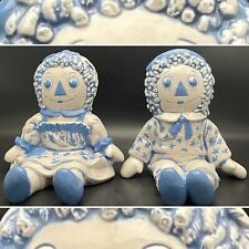 Bobbs-Merrill Raggedy Ann & Andy Pennsylvania Dutch Bookends Figurines USA 7.5