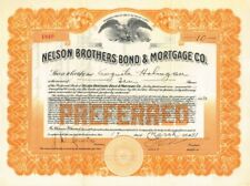 Nelson Brothers Bond & Mortgage Co. - 1931 dated Stock Certificate - Banking Sto picture