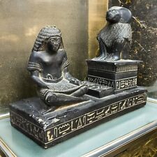 Rare Statue God Baboon Hapi & Seated Scribe Egyptian from Ancient Antiquities BC picture