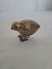 Vintage Small Solid Brass Partridge Chicks picture