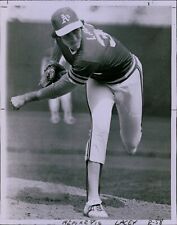 LG864 1977 Original Russ Reed Photo BOB LACEY Pitcher Oakland Athletics Baseball picture