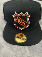 THROWBACK VINTAGE NHL NATIONAL HOCKEY LEAGUE SHIELD LOGO PATCH HAP CAP BLACK (N) picture
