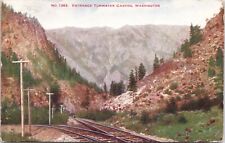 C.1910 Tumwater Canyon RR Track Entrance Scenic Mountain Washington Postcard A39 picture
