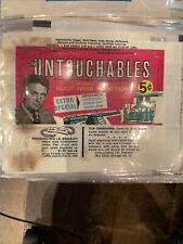 VINTAGE 1962 The Untouchables 5 CENT Wax Wrapper Leaf Elliot Ness TV picture