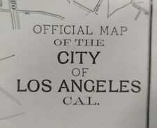 Vintage 1893 LOS ANGELES CALIFORNIA Map 11
