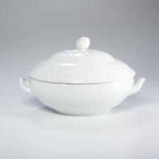 Ceralene A Raynaud Limoges Osier All White Basket Weave Rose Lg Tureen w Lid A picture