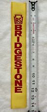 Bridgestone BS Iron On Patch Vintage Rare Yellow Vertical Large 14 X 2 Inch NOS picture