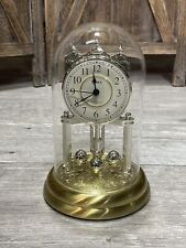 Vtg 1999 TIMEX Westminster Anniversary Glass Dome Clock Pendulum - Works GREAT picture