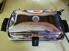 Vintage Mid Century Chrome Dominion Electric Waffle Iron Maker 1218A picture