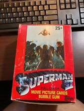 Topps SUPERMAN II Wax box with 36 packs 1980 Bubble Gum trading cards picture