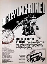 1974 Harley Unchained - Phase III Belt Drive - Vintage Motorcycle Ad picture
