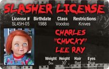CHUCKY FROM CHILDS PLAY SLASHER LAMINATED LICENSE TRADING CARD  picture