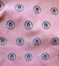 Rare 10 yds Vintage Pink Cotton Fabric w/ Madame Alexander Doll Club Logos ZZ096 picture