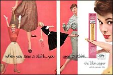 1954 Beautiful women models Talon zipper skirts vintage photo Print Ad  ads7 picture