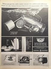 Ge Small Appliances Coffee Maker Toaster Oven Iron Vintage Print Ad 1964 picture