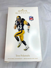 Hallmark Keepsake Troy Polamalu Pittsburgh Steelers NFL Ornament White Jersey picture