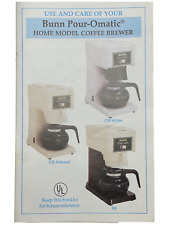 Vintage 1990 Bunn Pour-Omatic Coffee Brewer Instruction Manual GR Series picture