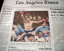 OSCAR DE LA HOYA Julio Cesar Chavez BOXING Championship Fight 1996 LA Newspaper picture