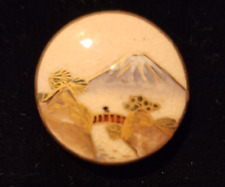 Antique Hand Painted Japanese Satsuma-yaki Button 1