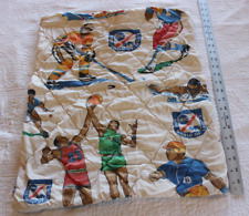 Vintage RARE ABC Wild World of Sports Quilted Zippered Pillowcase picture