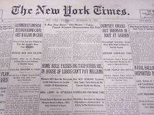 1920 DEC 15 NEW YORK TIMES - DEMPSEY KO'S BRENNAN - GIPP LOSES FIGHT - NT 5331 picture
