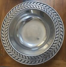 Wilton Armetale Tavern  Round Vegetable Bowl 10.5 in with leave design picture