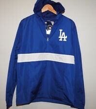 MLB Los Angeles Dodgers 1/4 Zip Baseball Windbreaker Jacket New Mens Sizes picture