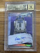 2022 Topps Star Wars Galaxy Purple 34/50 Auto R2-D2-Lee Towersey GA-LT BGS 10/10 picture