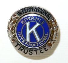 Kiwanis International Trustee 14K White Gold Lapel Screw Back Pin picture