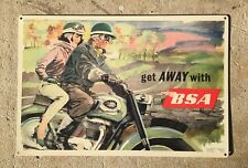 BSA British Motorcycle Goldstar 650 Rocket3 A65 Star Vintage Poster Steel Sign picture