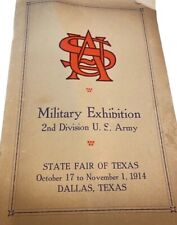 Vintage State Fair of Texas 1914 United States Military Army Exhibition Program picture