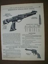 1964 Remington, Savage, Llama Pistols Various Mod 2 side Vintage PRINT AD 60-151 picture