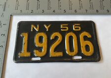 1956 New York MOTORCYCLE License Plate ALPCA Harley Davidson Indian Norton 19206 picture