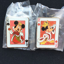 Disney Pin Hong Kong HKDL Playing Card Poker Mystery Tin Set Mickey Minnie 2 Pin picture