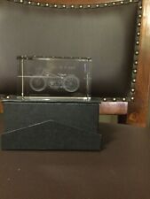 1923 BMW R32 Motorcycle Laser Etched Crystal Glass Paperweight With Box picture