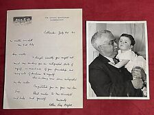 DIONNE QUINTS DR DAFOE 1935 SIGNED/HANDWRITTEN LETTER TO WALTER WINCHELL W/PHOTO picture