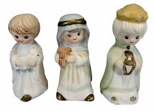 3 Vintage Homco Christmas Childrens Nativity Set Wise Man Replacement Piece picture