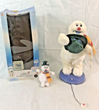 GEMMY FROSTY THE SNOWMAN CHRISTMAS ANIMATED DANCING SNOWFLAKES & MINI SNOWMAN picture