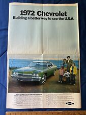 Original 1972 Chevrolet ‘72 Chevy 4-Page Full Color Advertising Supplement, GM picture