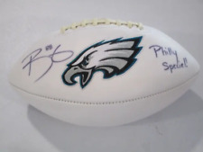Trey Burton of the Philadelphia Eagles signed autographed logo football JSA COA picture