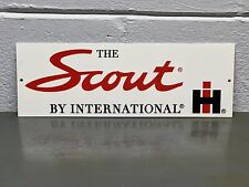 The Scout By International Harvester IH Thick Metal Sign Farm Tractor Gas Oil picture
