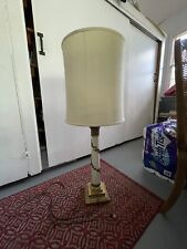 Stiffel Neo-Classical Style Ivory Lacquered And Brass Column Table Lamp picture