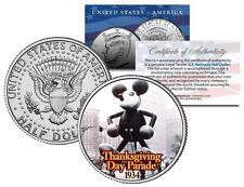 MICKEY MOUSE 1934 BALLOON NYC Thanksgiving Day Parade Genuine JFK US Half Dollar picture
