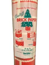Sealed Roll Vintage Brick Corrugated Paper Christmas Corobuff Fireplace 10 Sq Ft picture