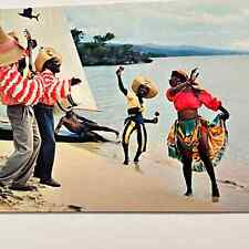 Vintage Jamaica Chrome Postcard Beach Native  entertainers 1970s A12 picture
